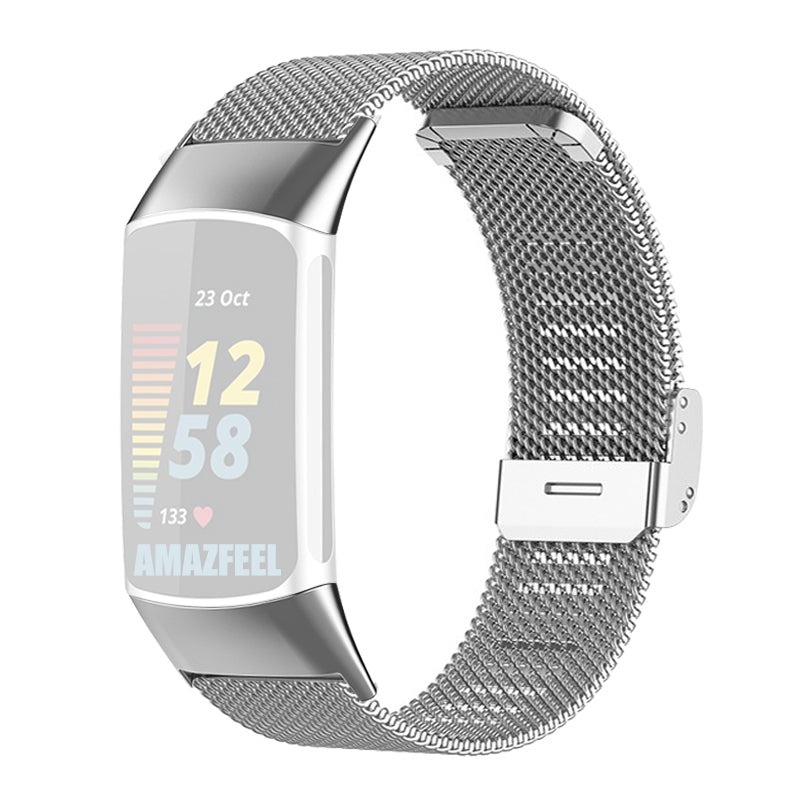 For Fitbit Charge 6 5 Adjustable Milanese Watchband Luxurious Metal Mesh Watch Strap Replacement Wristband For Fitbit Charge 6 5 Adjustable Milanese Watchband Luxurious Metal Mesh Watch Strap Replacement Wristband